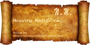 Novotny Madléna névjegykártya